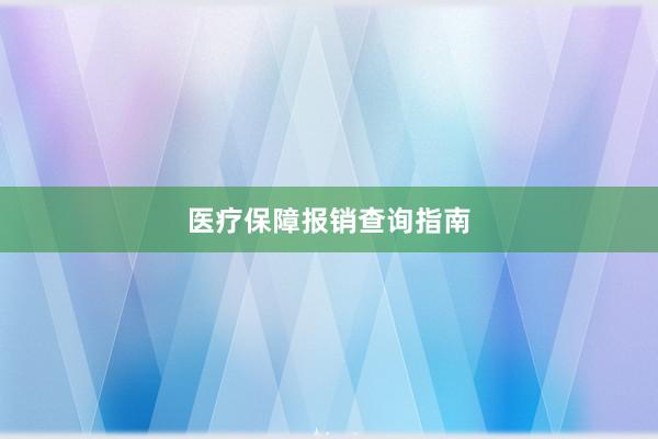医疗保障报销查询指南