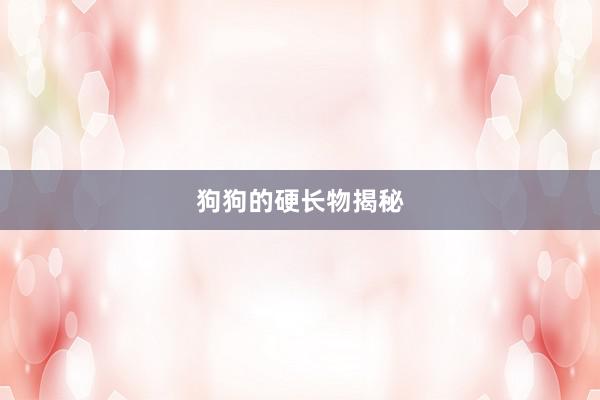 狗狗的硬长物揭秘